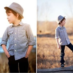 Jcrew kids chambray shirt size 14 fits women xxs